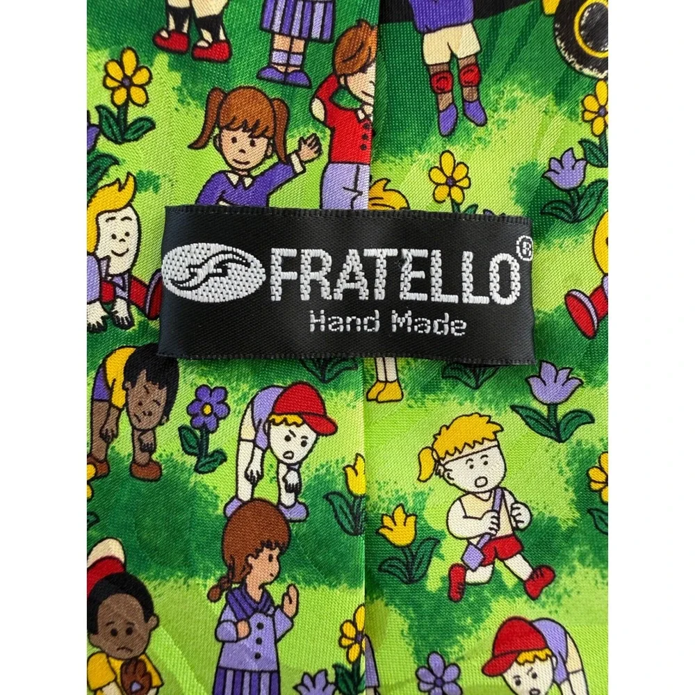 Fratello Hand Made Neck Tie Back to School Bus Driver Teacher Children Novelty